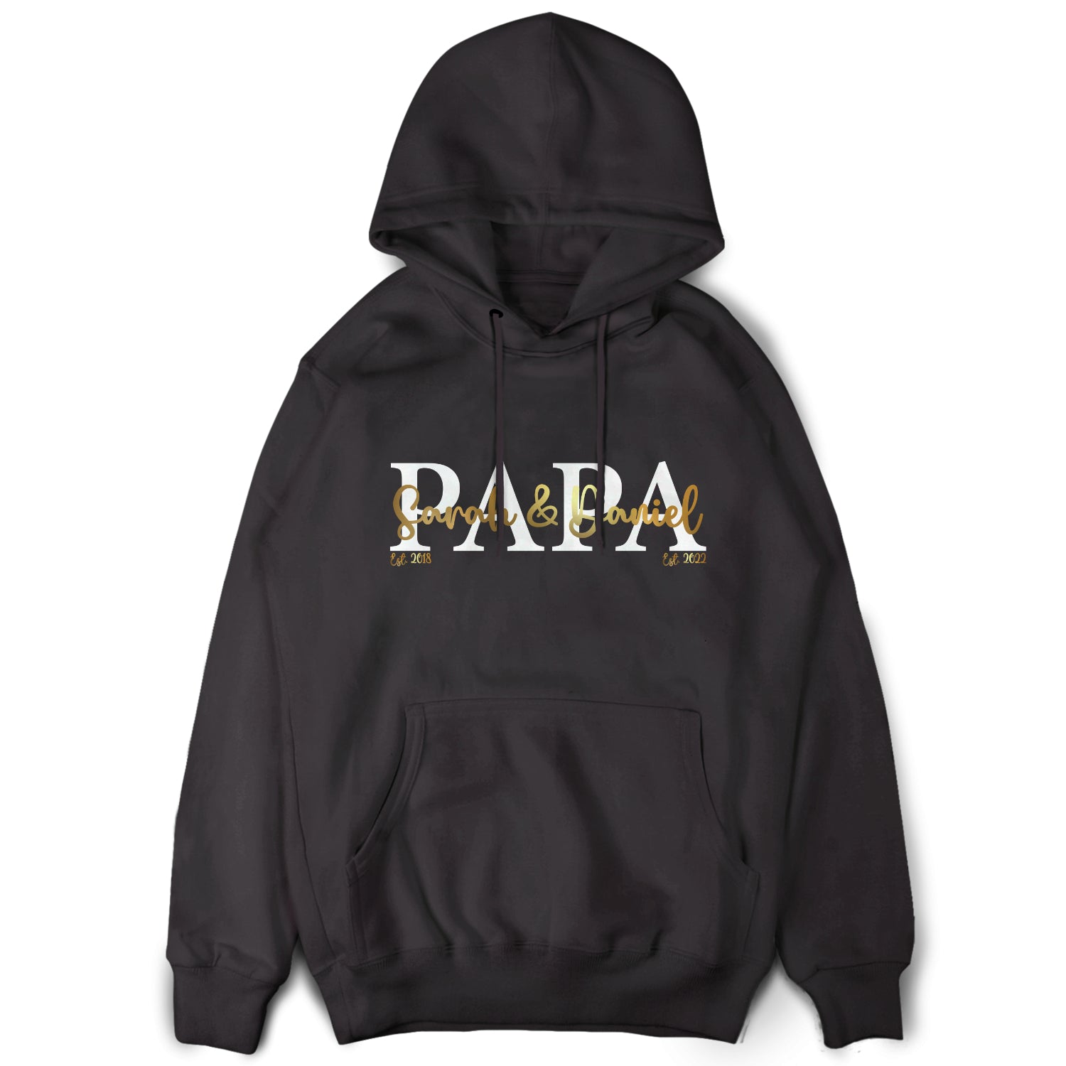 Papa Hoodie personalisiert Geschenk Vatertag Pullover für Papa Vatertagsgeschenk Wunschtext Familie Kindernamen Est Datum