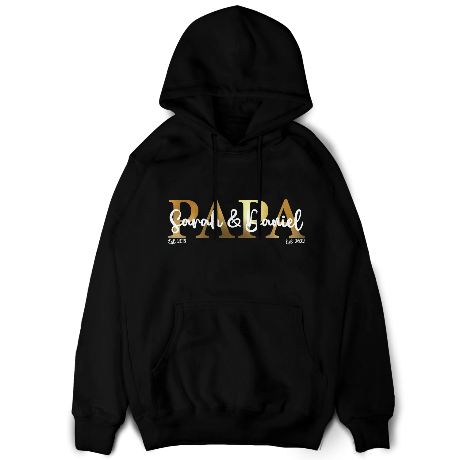 Papa Hoodie personalisiert Geschenk Vatertag Pullover für Papa Vatertagsgeschenk Wunschtext Familie Kindernamen Est Datum