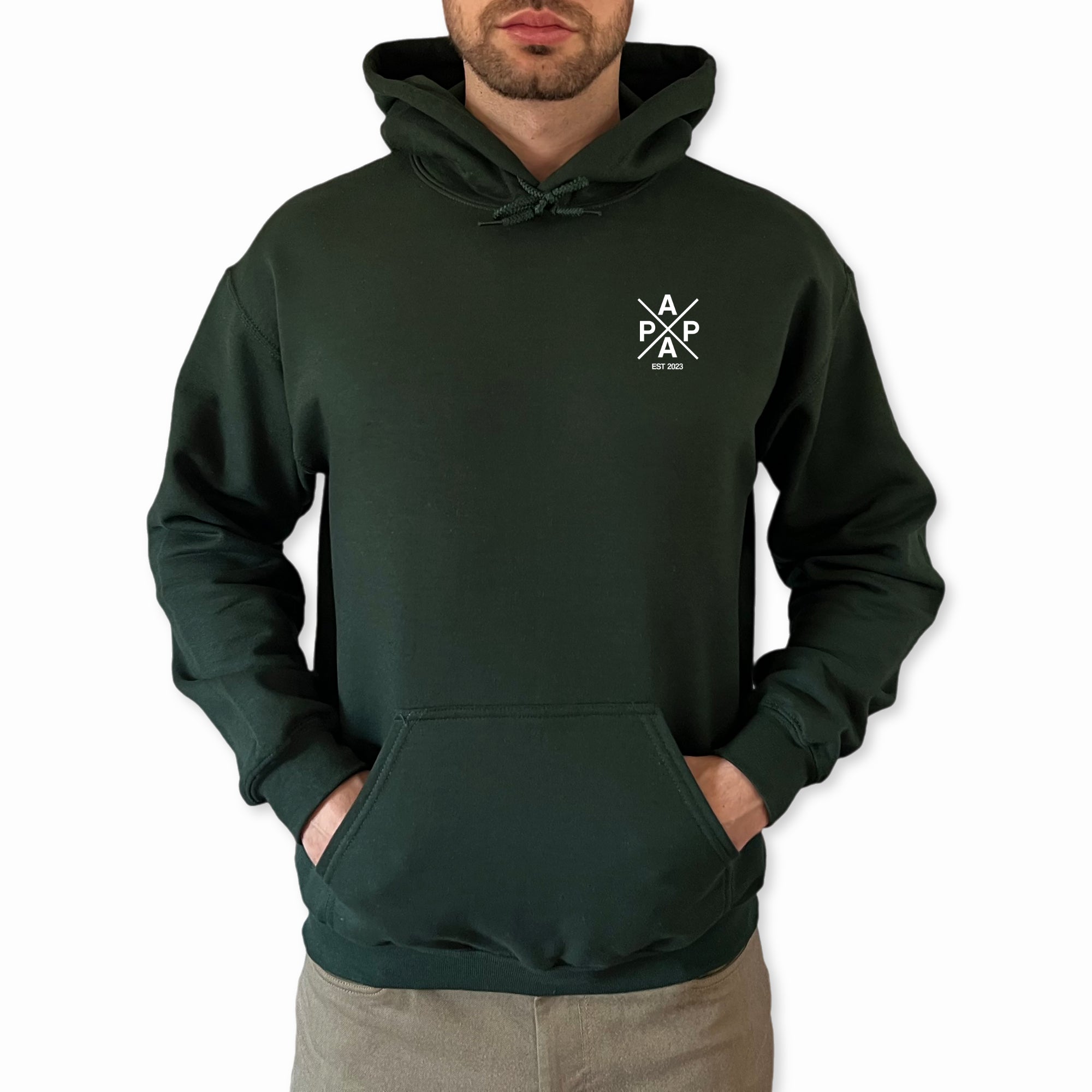 Papa Hoodie personalisiert Minimalistisch Geschenk Weihnachten Papa Pullover mit Wunschdatum Papa Weihnachtsgeschenk