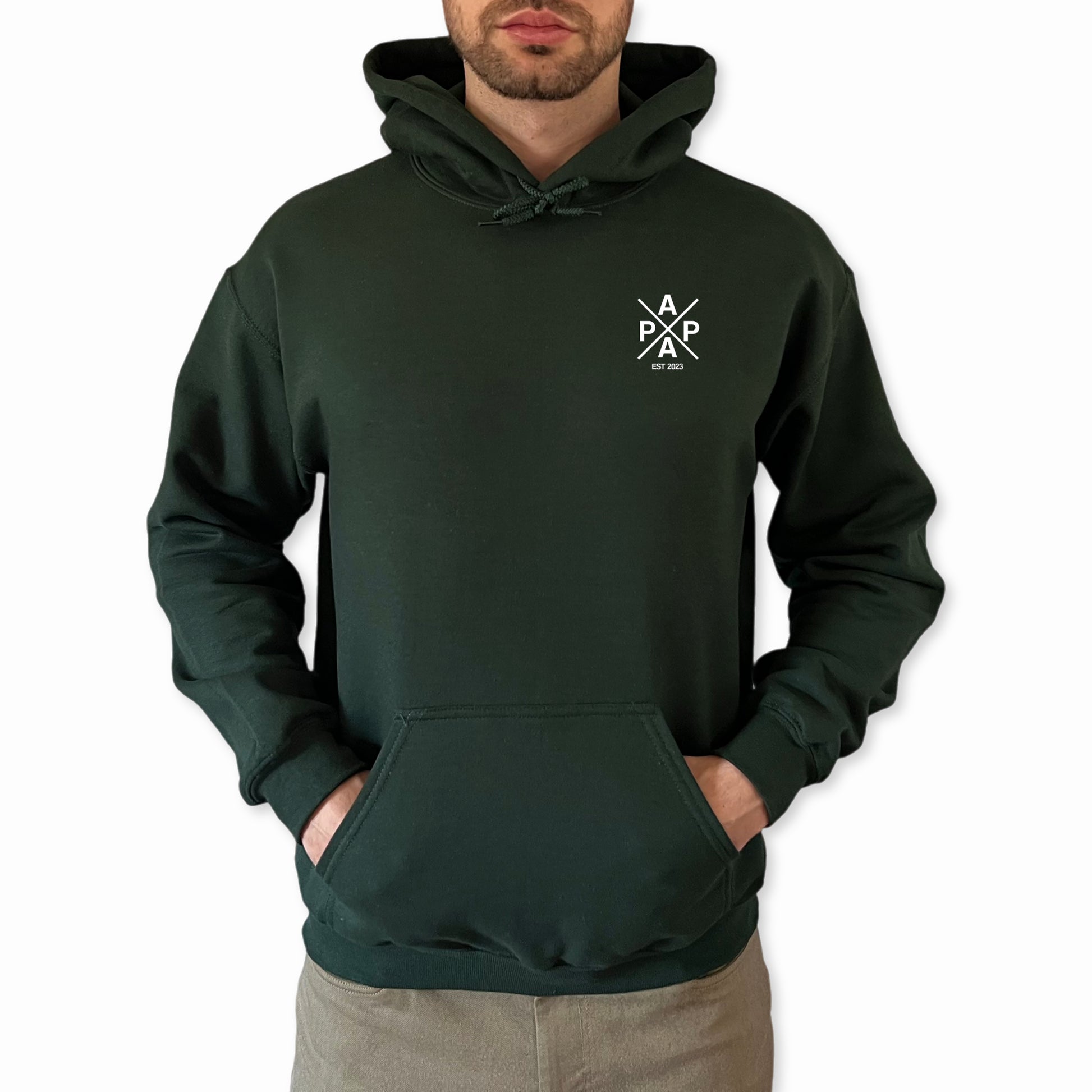 Papa Hoodie personalisiert Minimalistisch Geschenk Weihnachten Papa Pullover mit Wunschdatum Papa Weihnachtsgeschenk