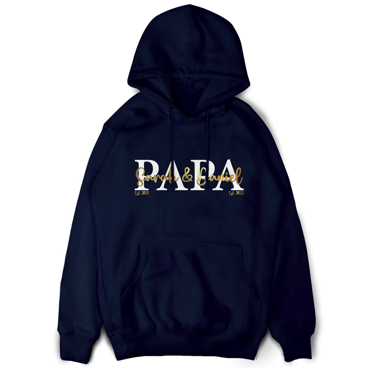 Papa Hoodie personalisiert Geschenk Vatertag Pullover für Papa Vatertagsgeschenk Wunschtext Familie Kindernamen Est Datum
