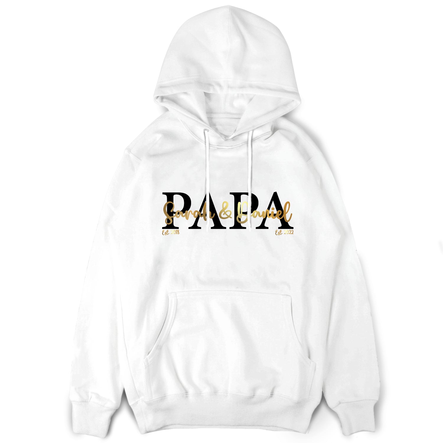 Papa Hoodie personalisiert Geschenk Vatertag Pullover für Papa Vatertagsgeschenk Wunschtext Familie Kindernamen Est Datum