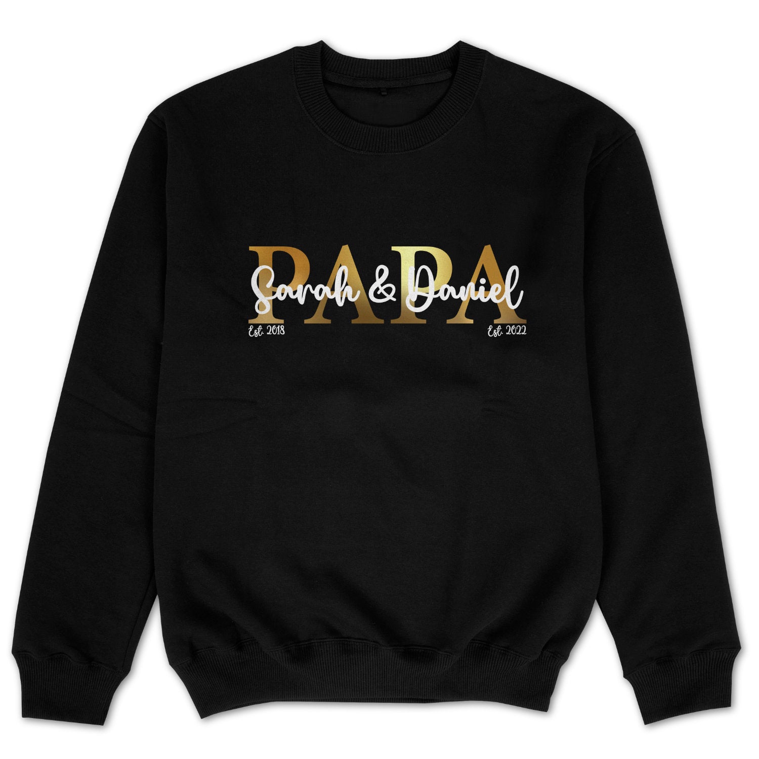 Papa Sweatshirt personalisiert Geschenk Vatertag Pullover für Papa Vatertagsgeschenk Wunschtext Familie Sweater Kindernamen Est Datum Papa