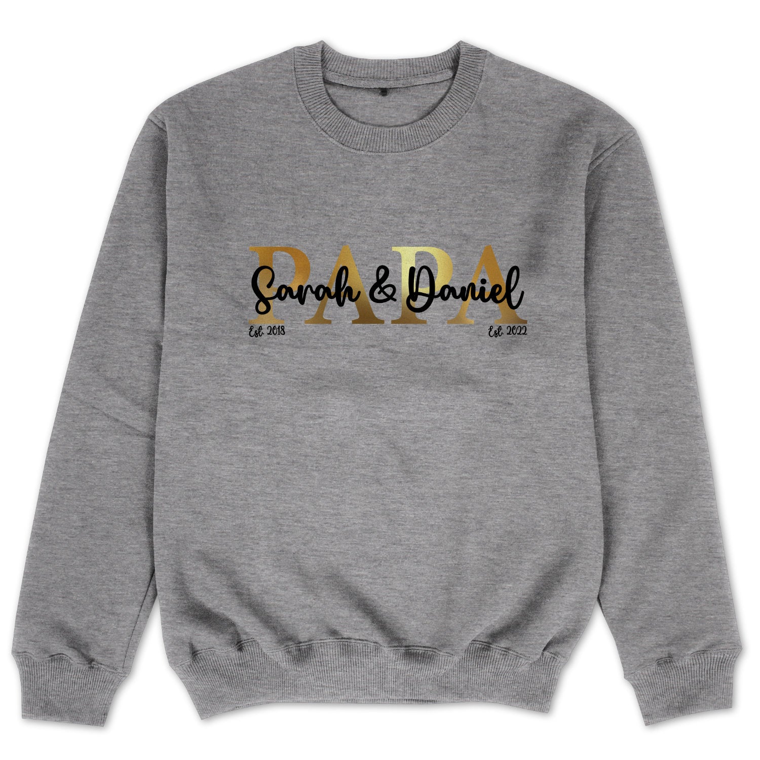 Papa Sweatshirt personalisiert Geschenk Vatertag Pullover für Papa Vatertagsgeschenk Wunschtext Familie Sweater Kindernamen Est Datum Papa