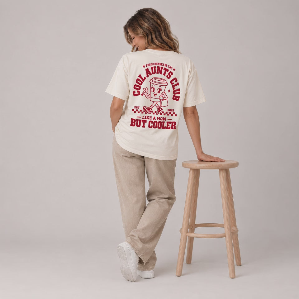 Cool Aunts Club Shirt Tante - Schwangerschaft verkünden - Du wirst Tante T-Shirt personalisiert - Baby Geschenk zur Geburt für Eltern