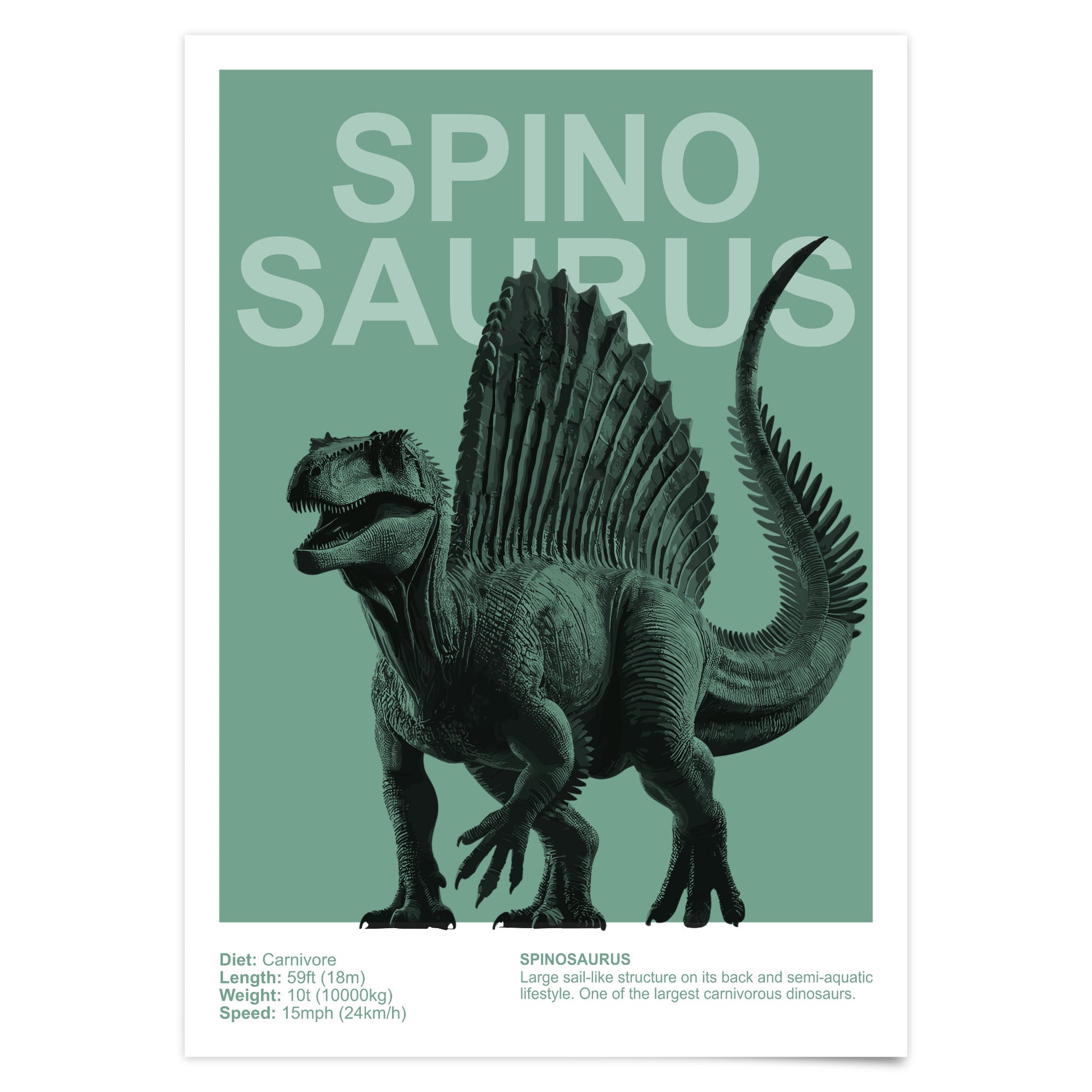 Dinosaurier Poster Kinderzimmer Deko - Dino Print Wanddekoration T-Rex Bilder 3er, 6er, 9er Set
