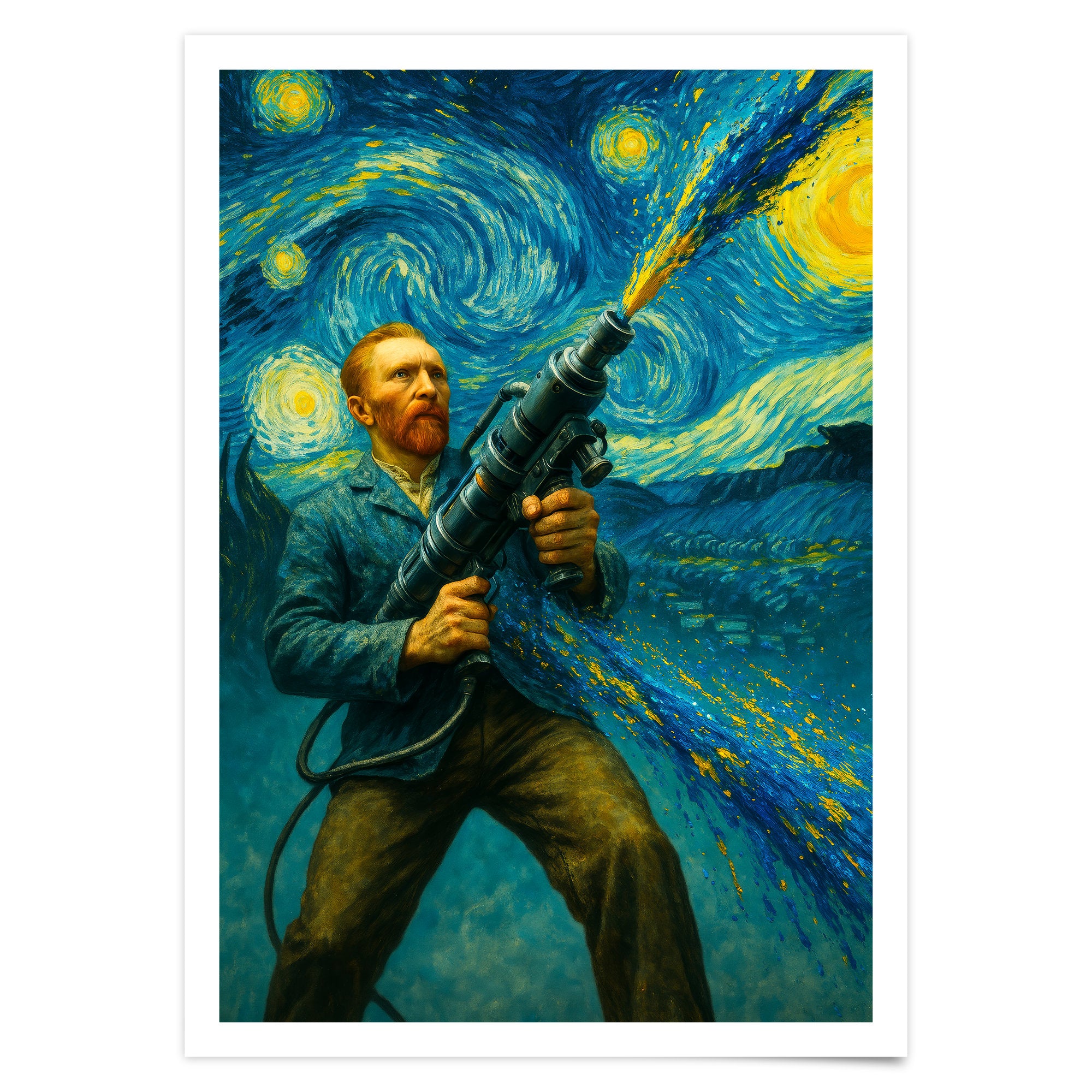 Kunstdruck Poster Starry Night Print Van Gogh Poster Wohnzimmer Bilder Bunt Büro Poster Druck Art Deco Geschenk Hauskauf Umzugsgeschenk