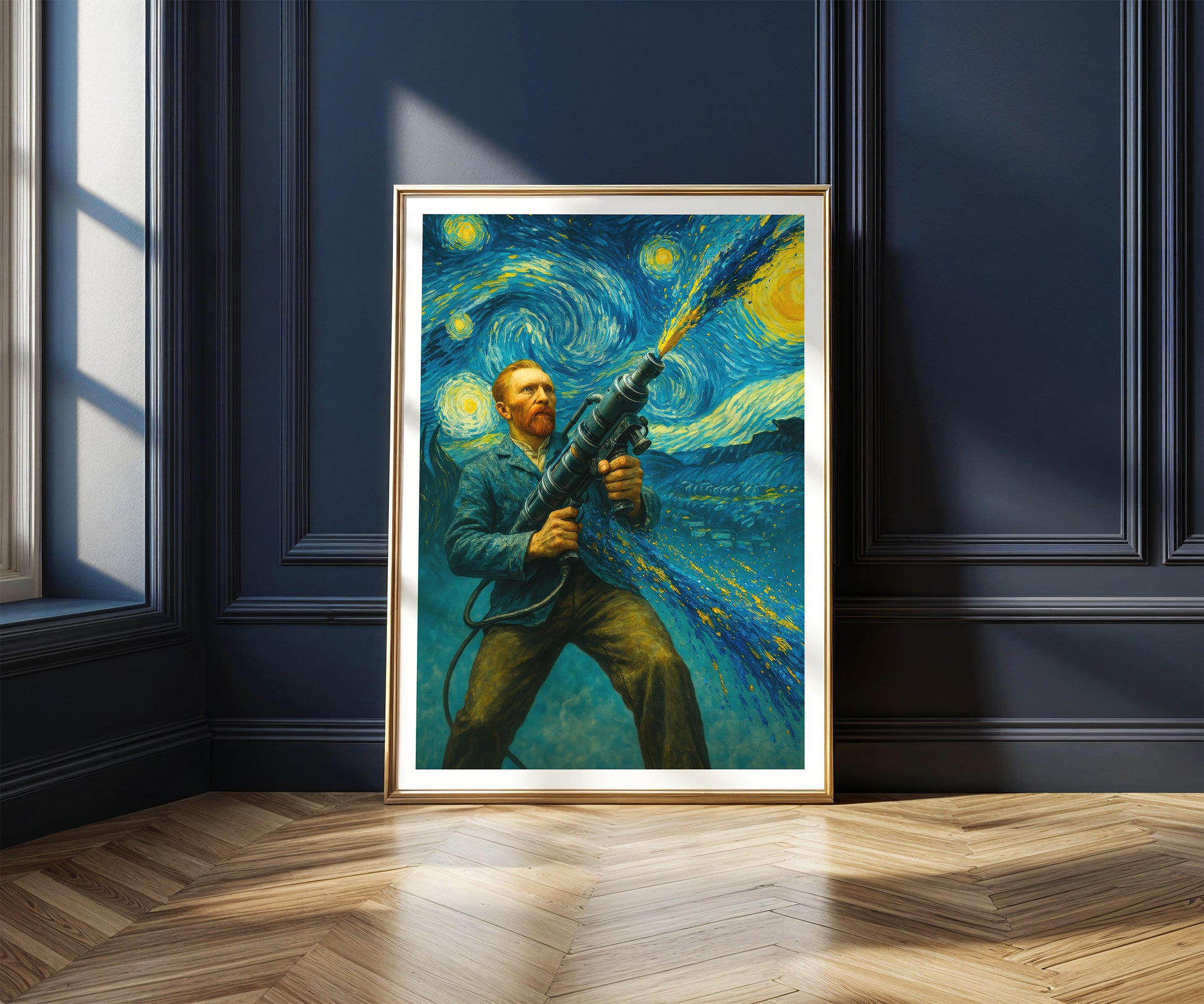 Kunstdruck Poster Starry Night Print Van Gogh Poster Wohnzimmer Bilder Bunt Büro Poster Druck Art Deco Geschenk Hauskauf Umzugsgeschenk