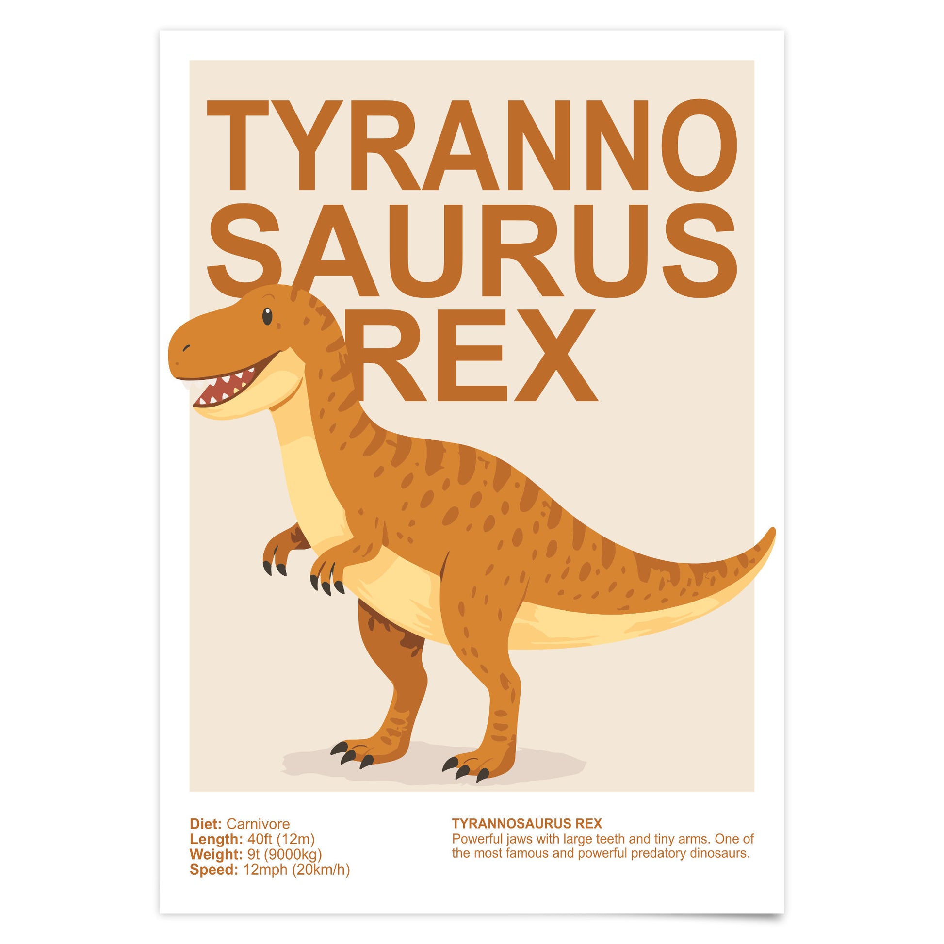 Dinosaurier Poster Kinder- & Babyzimmer Deko Dino Drucke 3er, 6er, 9er Set