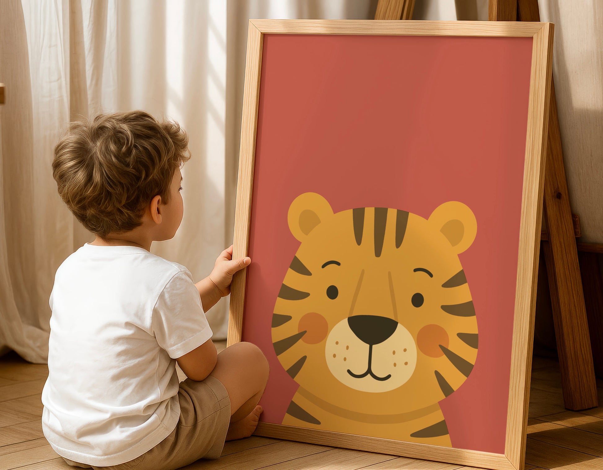 Kinder- & Babyzimmer Poster Tiere - Wandbilder Drucke Löwe, Tiger, Giraffe Panda uvm.