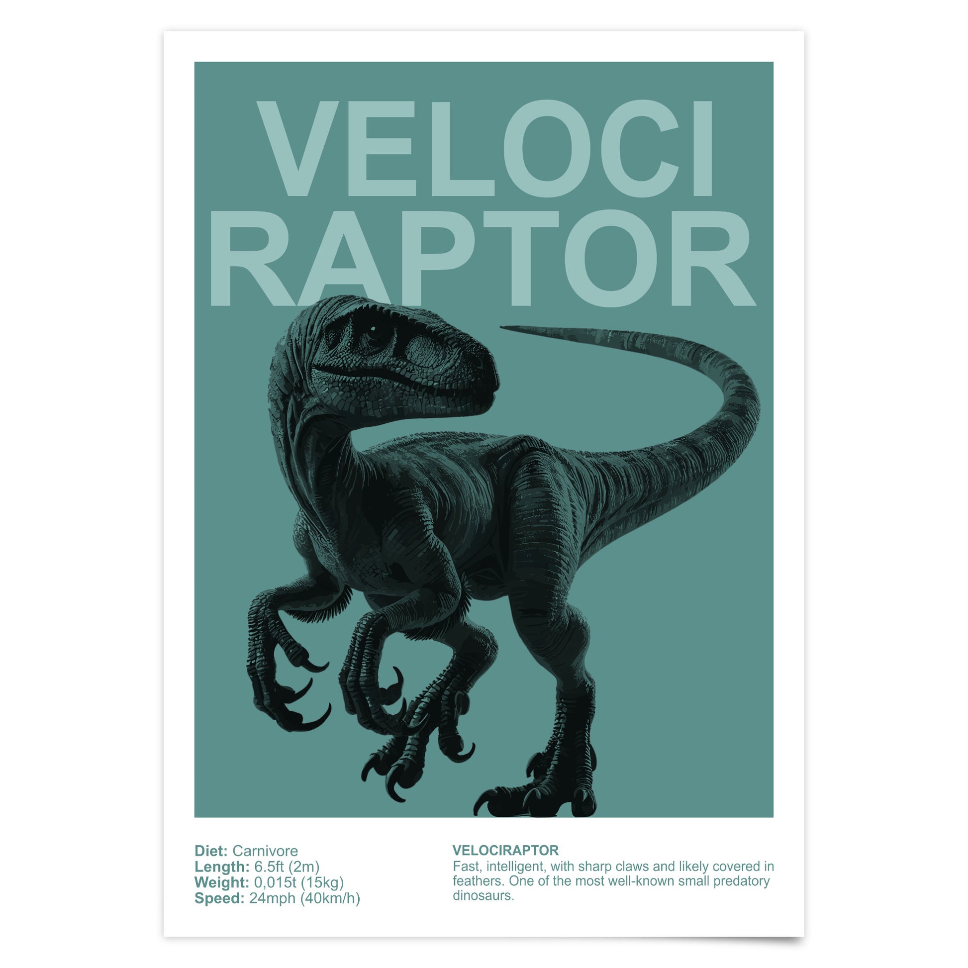 Dinosaurier Poster Kinderzimmer Deko - Dino Print Wanddekoration T-Rex Bilder 3er, 6er, 9er Set