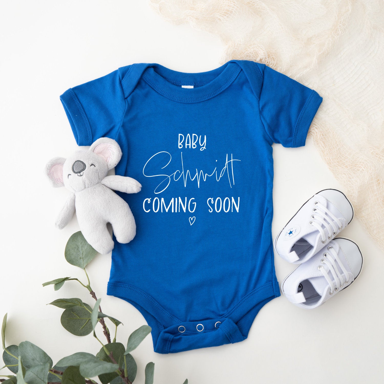 Babybody Name personalisiert Babybody kurzarm bedruckt mit Wunschnamen Baby Coming Soon Schwangerschaft ankündigen Baby Geschenk Baby Shirts