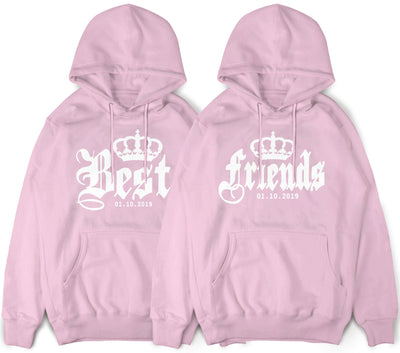 best-friends-hoodies-krone-rosa-ft107hod