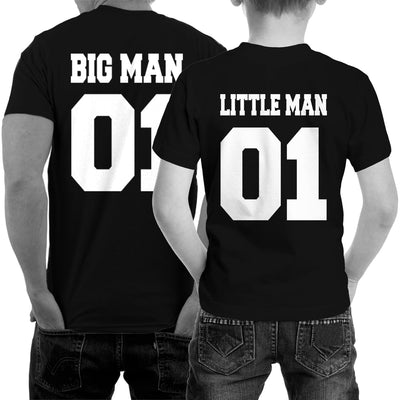 Big Man & Little Man T-Shirts in Schwarz