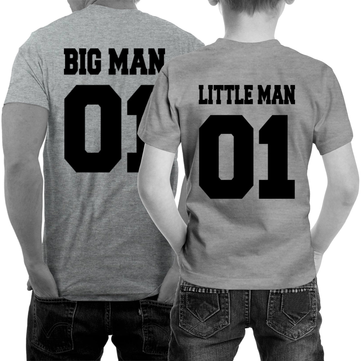 Big Man Little Man Vater und Sohn Shirts Vatertag Vater Sohn Outfit Geschenk für Papa