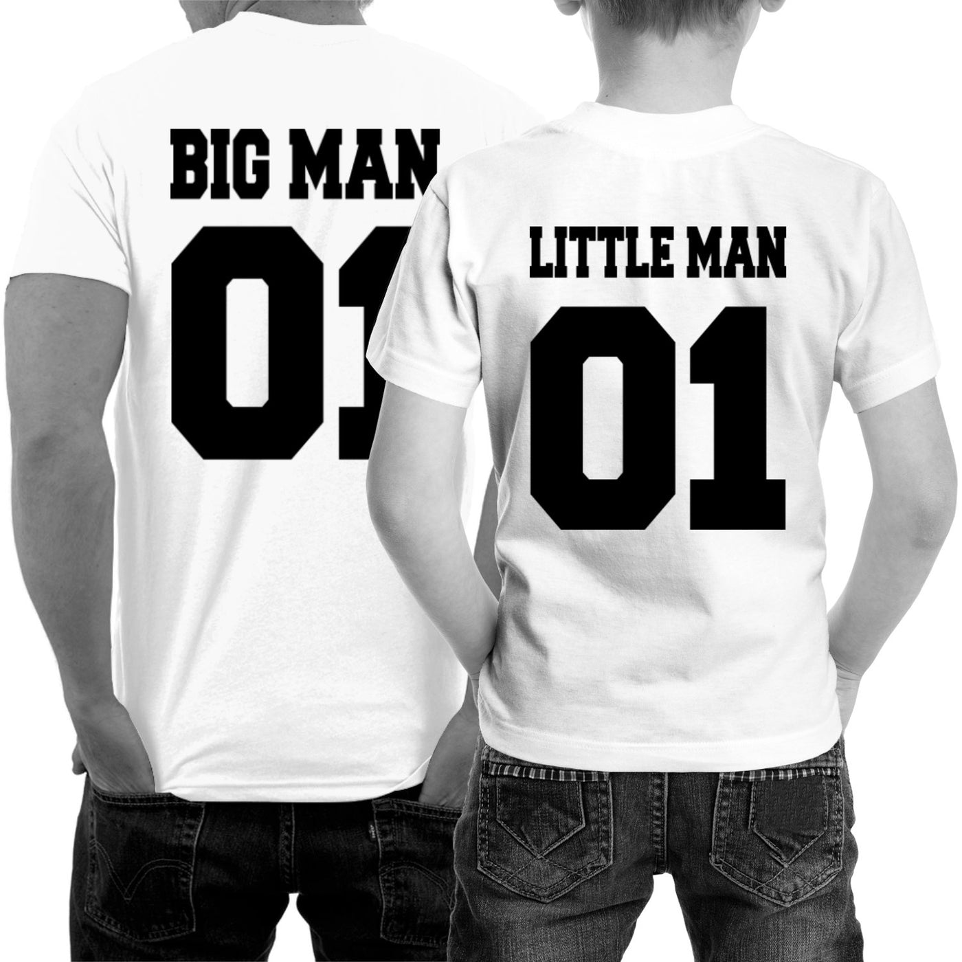 Big Man Little Man Vater und Sohn Shirts Vatertag Vater Sohn Outfit Geschenk für Papa