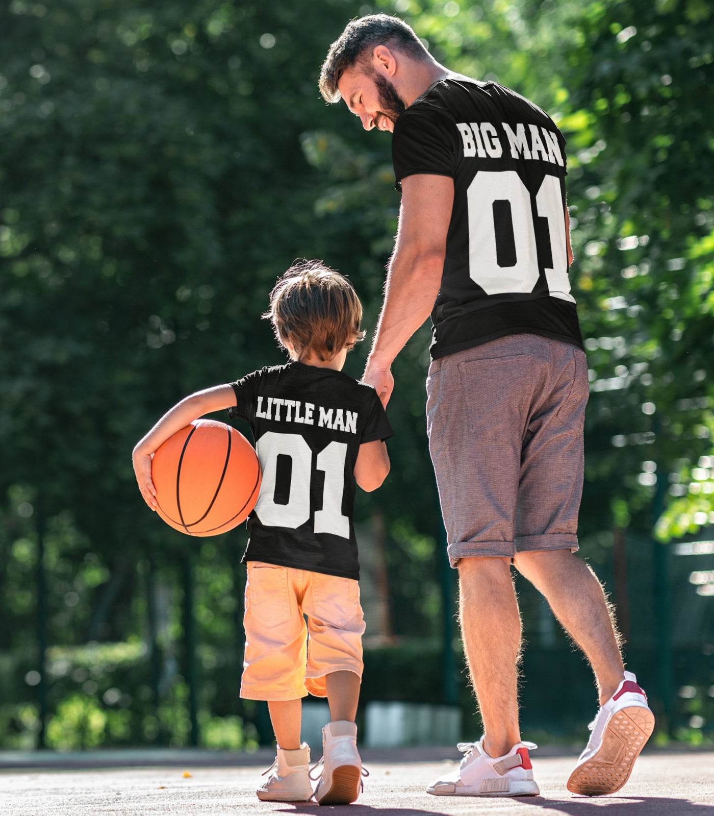 Big Man Little Man Vater und Sohn Shirts Vatertag Vater Sohn Outfit Geschenk für Papa