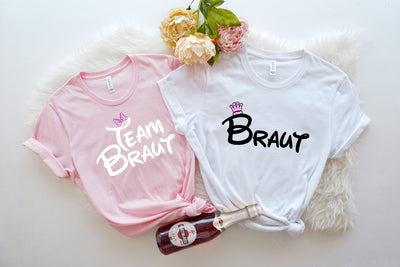 Team Braut Shirt JGA T-Shirt Junggesellinnenabschied Jga Braut T-Shirt Frauen Team Bridge Shirt