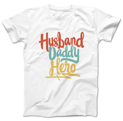 Vatertag Shirt Papa Geschenk Husband Daddy Hero Papa T-Shirt Geschenk für Männer Shirt Geburtstag Vatertagsgeschenk