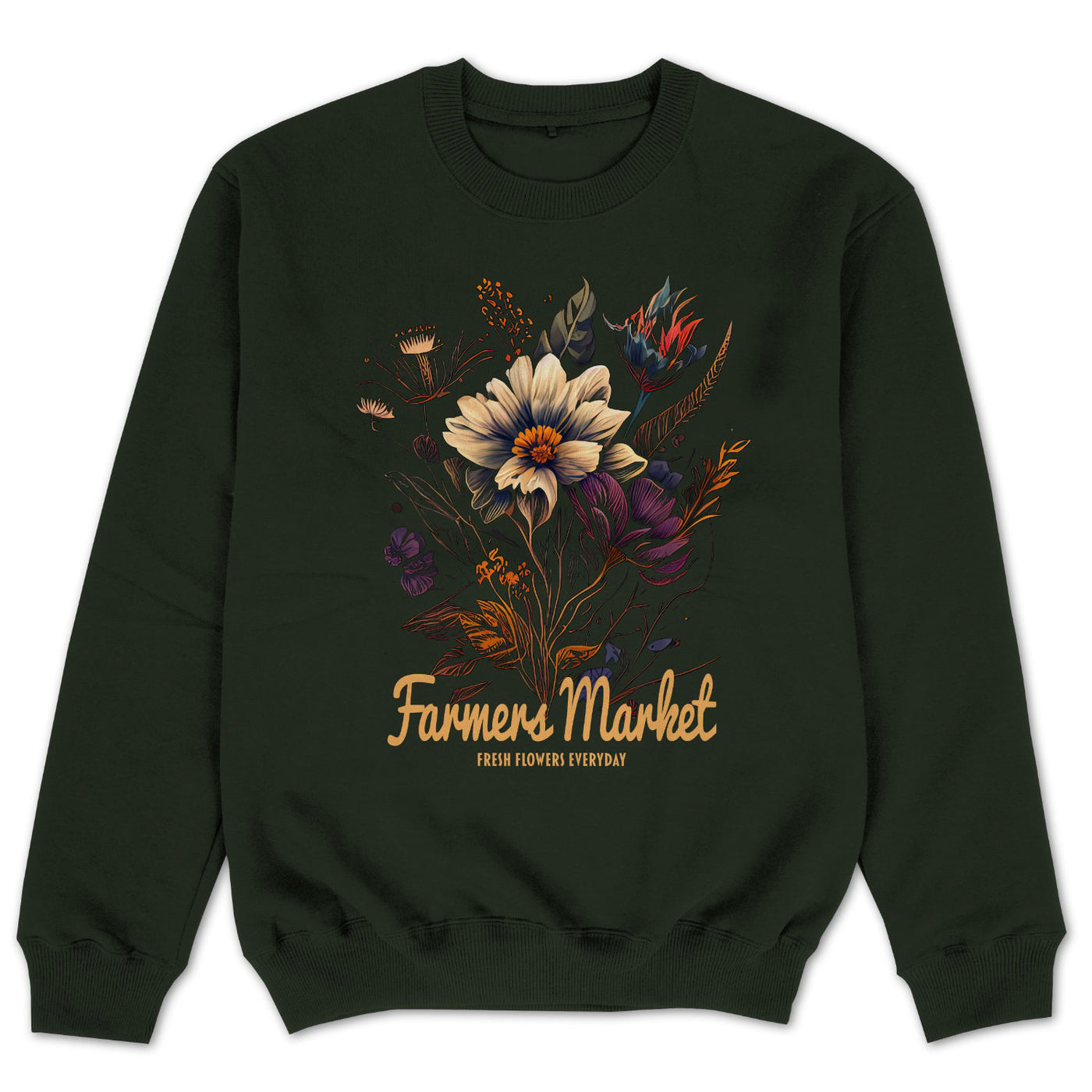 Farmers Market Sweater Botanic Vintage Cottagecore Sweatshirt Fresh Flowers Everyday Boho Gartenliebhaber Sweater Blumen Pullover Unisex