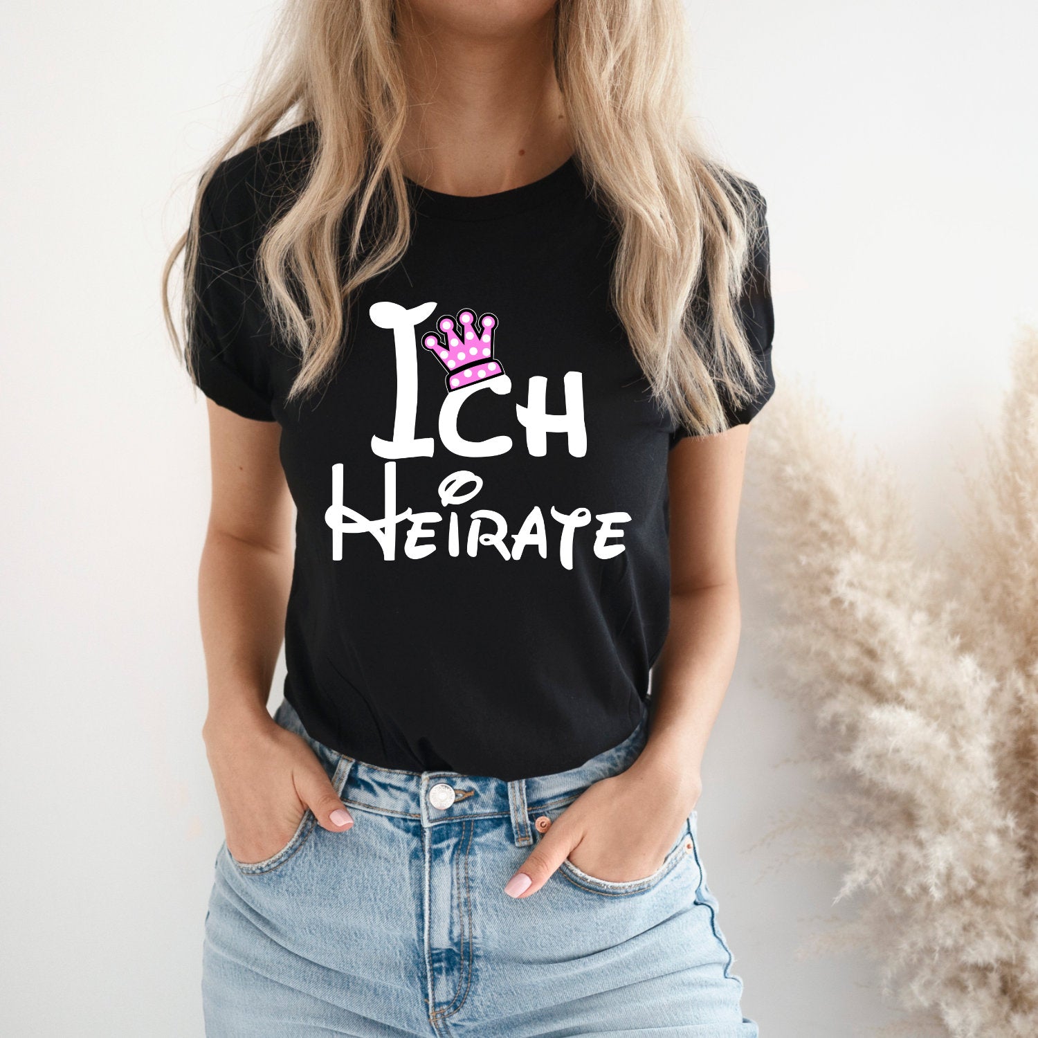 Ich Heirate JGA Shirt Schwarz Model