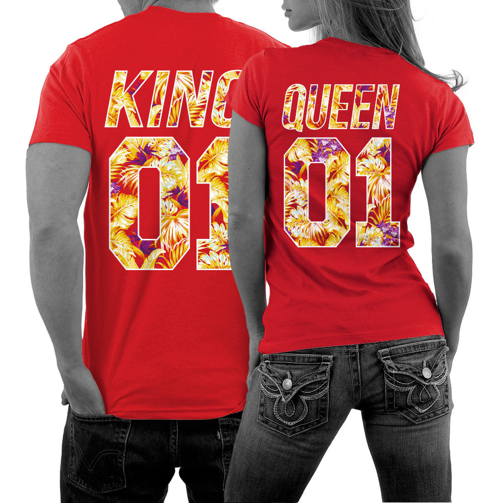 king-queen-blumen-shirts-rot-dd137