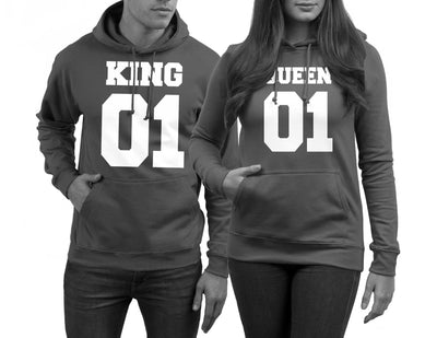 king-queen-hoodies-grau-weiss-vorne