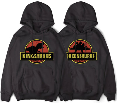 Kingsaurus Queensaurus Pärchen Hoodies für Paare Pullover