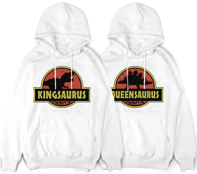 Kingsaurus Queensaurus Pärchen Hoodies für Paare Pullover