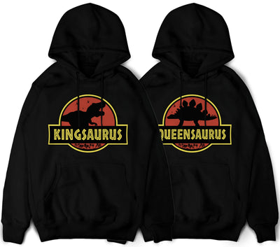 Kingsaurus Queensaurus Pärchen Hoodies für Paare Pullover