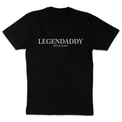Legendaddy T-Shirt Vatertag Geschenk Papa Shirt Personalisiert Vatertagsgeschenk Geburt Kind Geburtsgeschenk T-Shirt für Papa Sohn Tochter