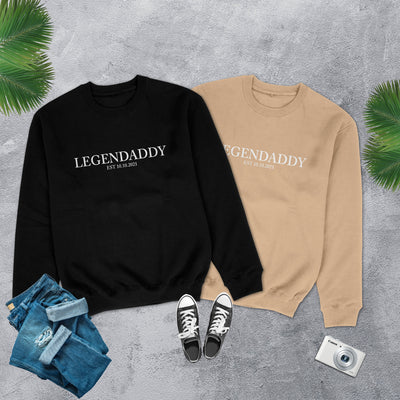 Papa Sweatshirt Legendaddy Pullover für Papa mit Wunschdatum Vatertag Geschenk Personalisiert Vatertagsgeschenk Vater Sohn Vater und Tochter