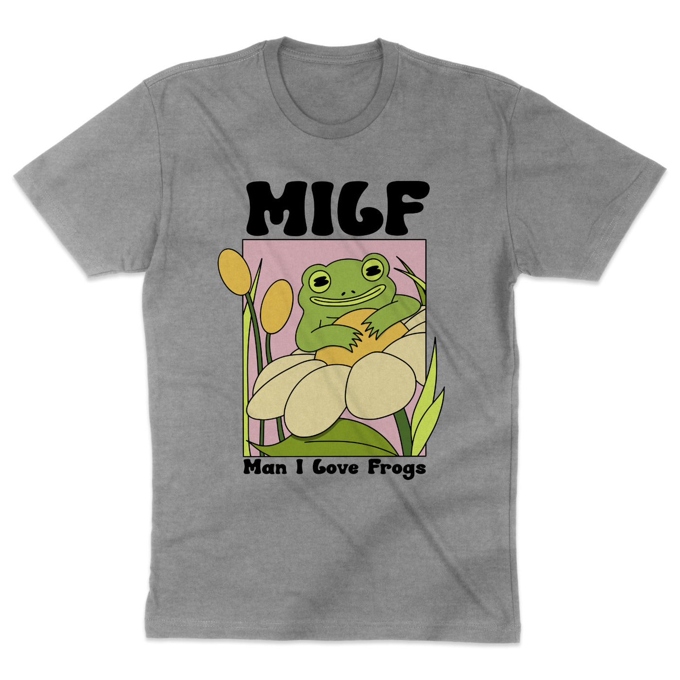 Retro Frosch T-Shirt Milf Oversized UNISEX Shirt Kröte Frosch Liebhaber Cottagecore Retro Shirts für Muttertag Geschenk