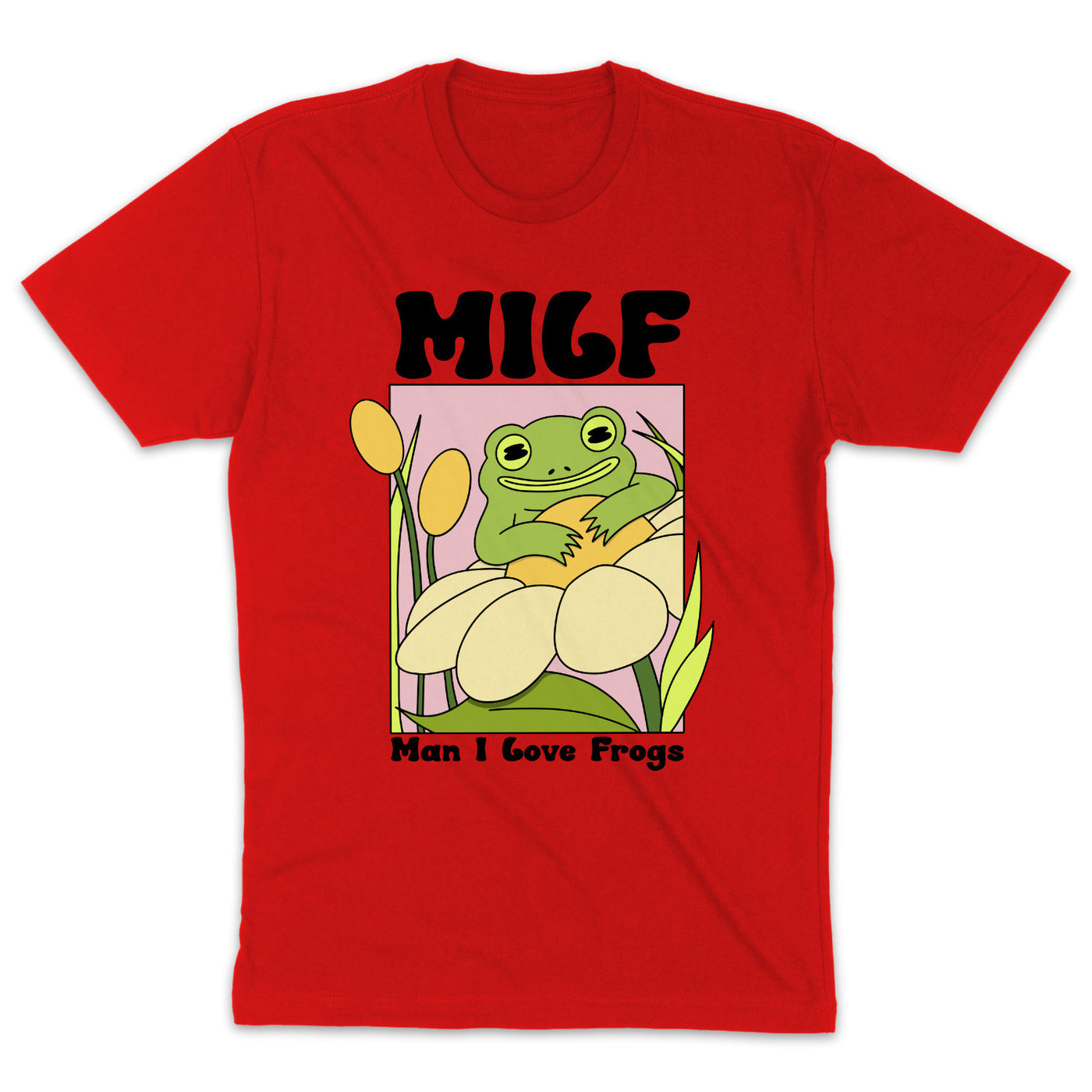 Retro Frosch T-Shirt Milf Oversized UNISEX Shirt Kröte Frosch Liebhaber Cottagecore Retro Shirts für Muttertag Geschenk