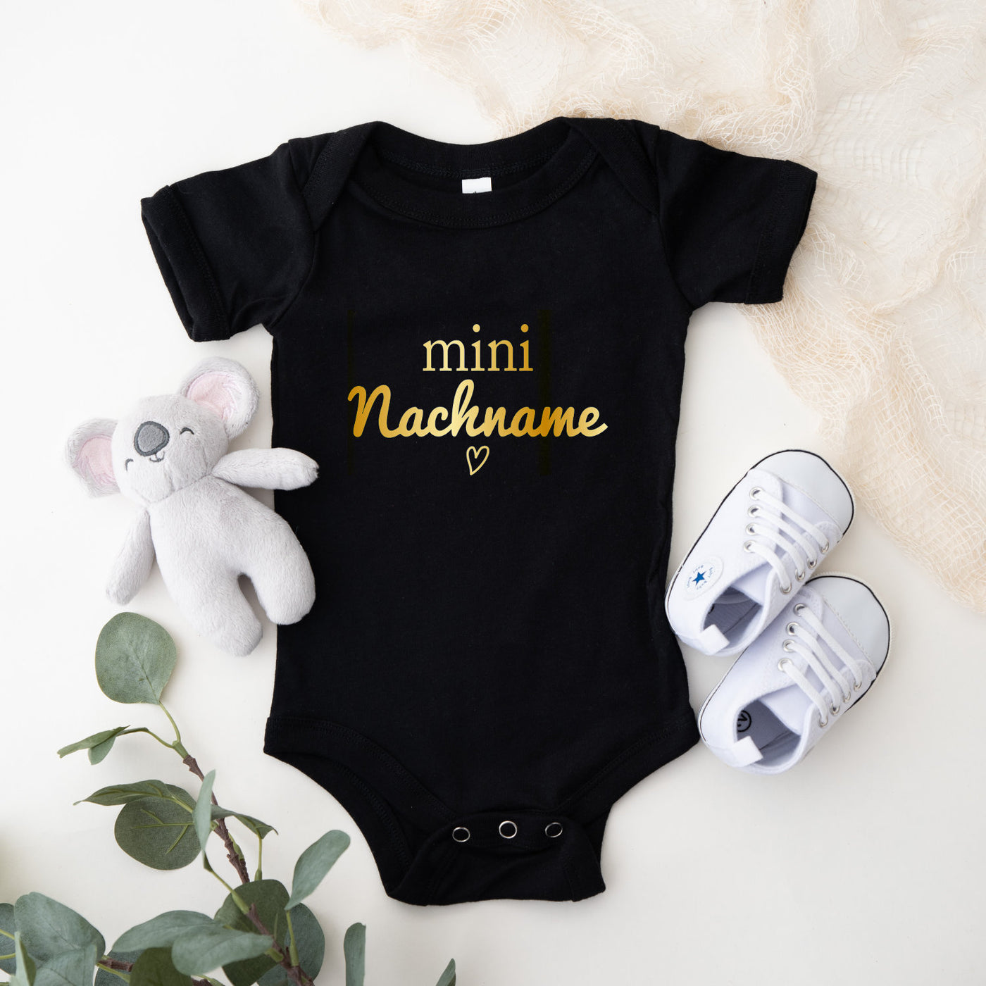 Babybody Personalisiert Mini Nachname Babybody miniversion Baby Geschenk Body kurzarm bedruckt Bodysuit Schwangerschaft verkünden Toddler