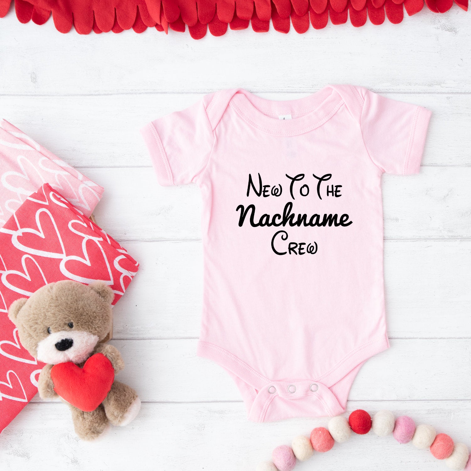 New to the Crew Body Personalisiert Babybody Miniversion Bodysuit Schwangerschaft verkünden Body kurzarm bedruckt Babybody Bodysuit Geschenk