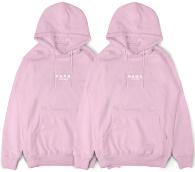 Papa Hoodie Mama Pullover mit Wunschdatum Papa Geschenk Mama Hoodie mit Datum Mama Papa Hoodies Schwangerschaft Ankündigung Pullis Unisex