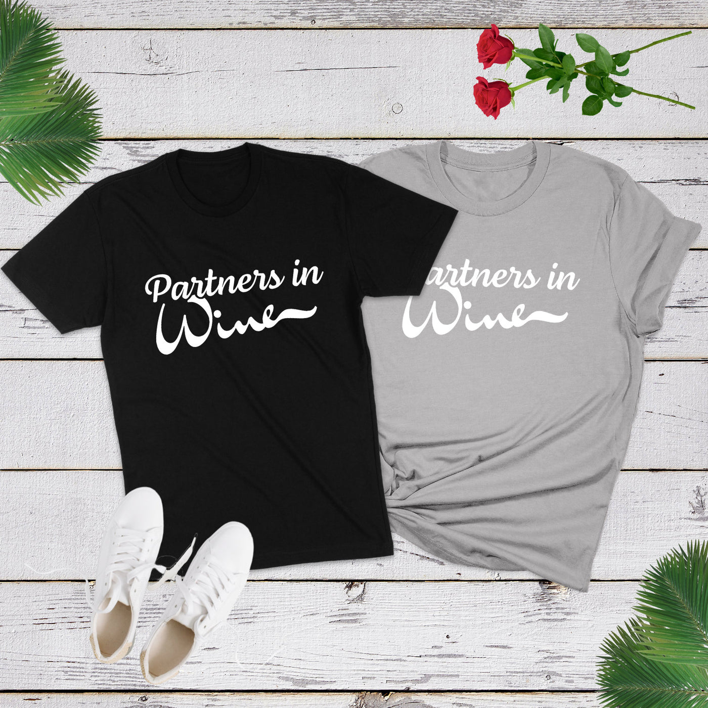 Partners in Wine T-Shirt Weinliebhaber Weintrinker Weinverkostung Shirt Lustiges Wein Shirt Geschenk beste Freundin