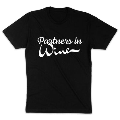 Partners in Wine T-Shirt Weinliebhaber Weintrinker Weinverkostung Shirt Lustiges Wein Shirt Geschenk beste Freundin