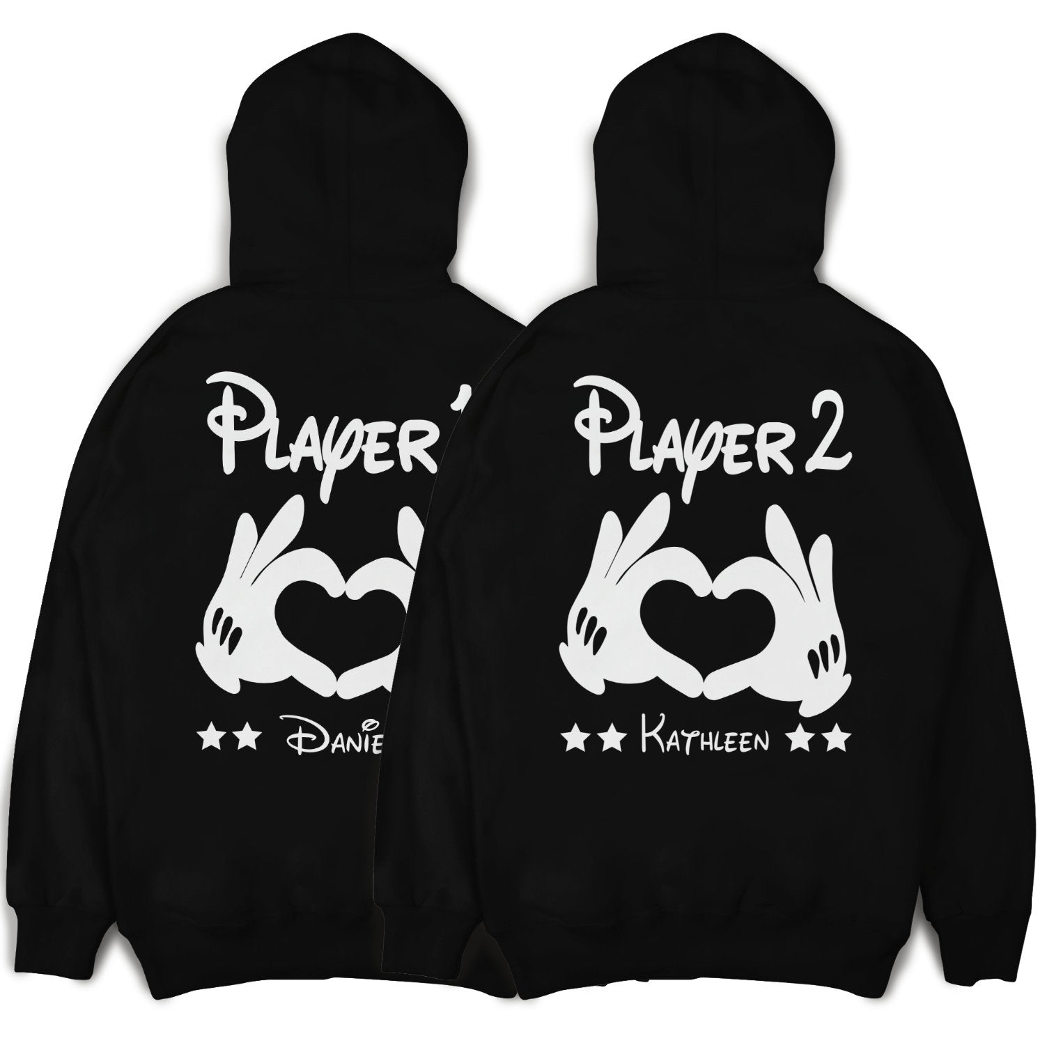 Player 1 Player 2 Hoodies Pärchen Pullover für Paare Paarpullis Pärchen Geschenk Pärchenpullover Weihnachten Paar Pullover Wunschnamen Paare