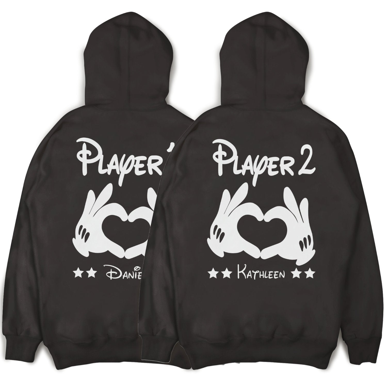 Player 1 Player 2 Hoodies Pärchen Pullover für Paare Paarpullis Pärchen Geschenk Pärchenpullover Weihnachten Paar Pullover Wunschnamen Paare