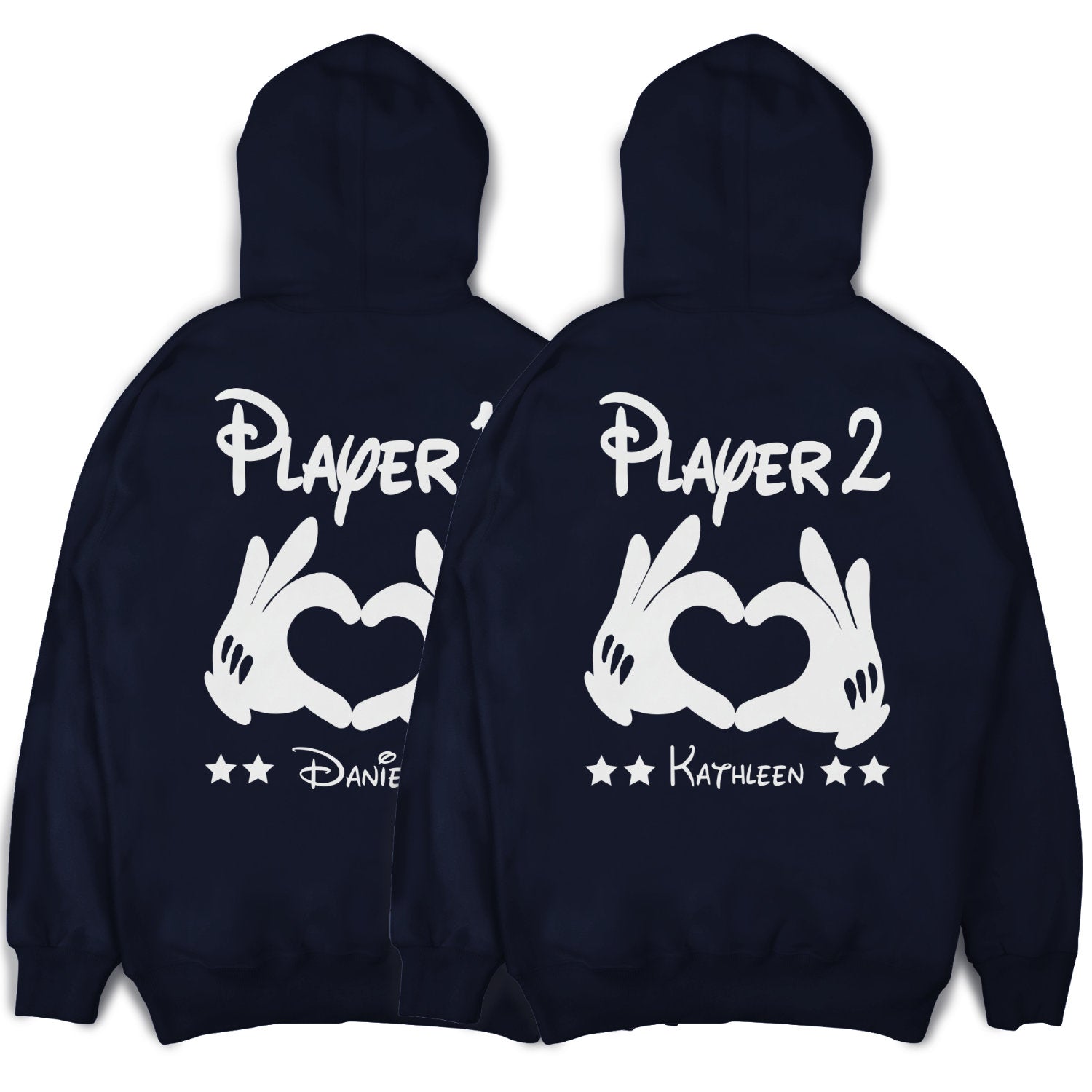 Player 1 Player 2 Hoodies Pärchen Pullover für Paare Paarpullis Pärchen Geschenk Pärchenpullover Weihnachten Paar Pullover Wunschnamen Paare