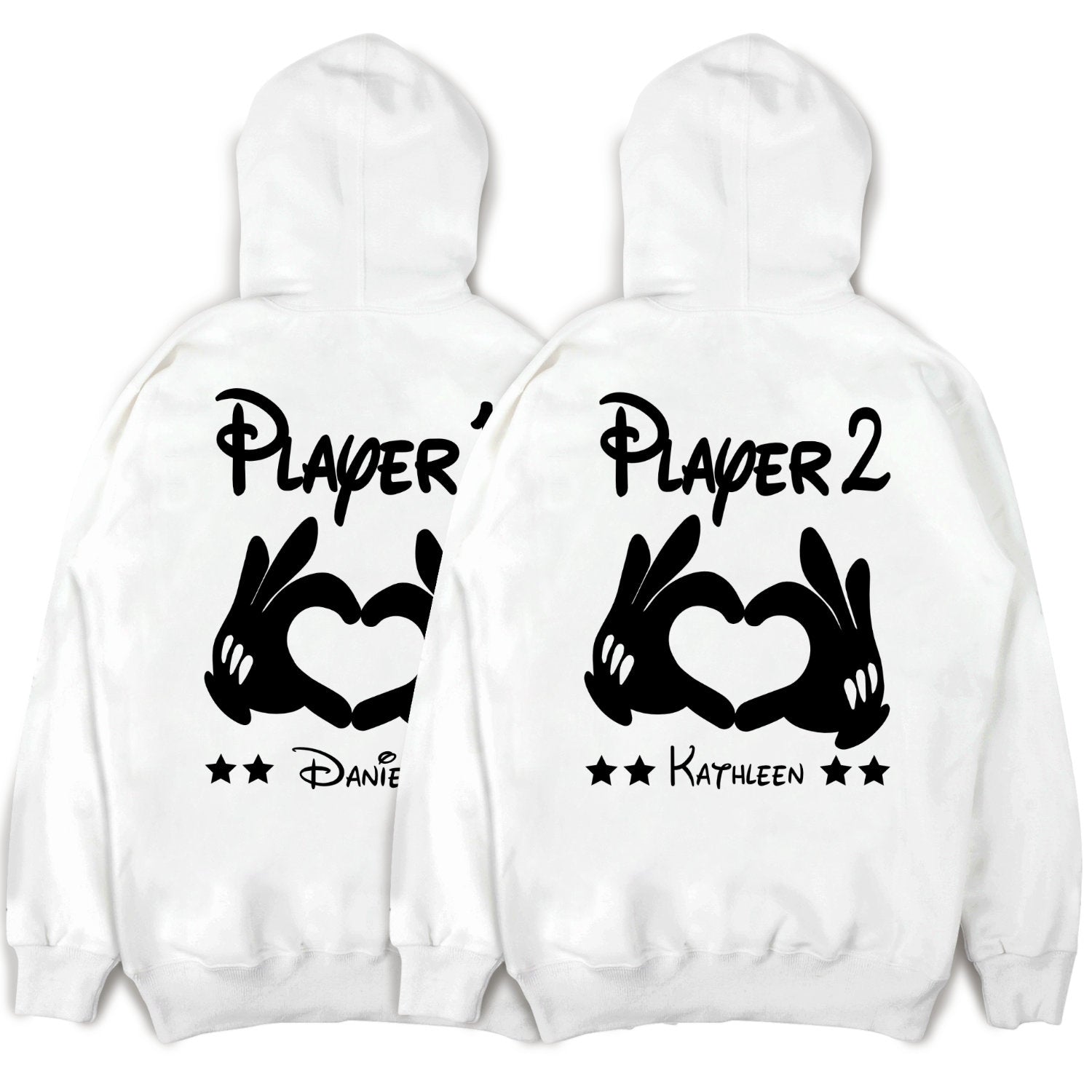 Player 1 Player 2 Hoodies Pärchen Pullover für Paare Paarpullis Pärchen Geschenk Pärchenpullover Weihnachten Paar Pullover Wunschnamen Paare