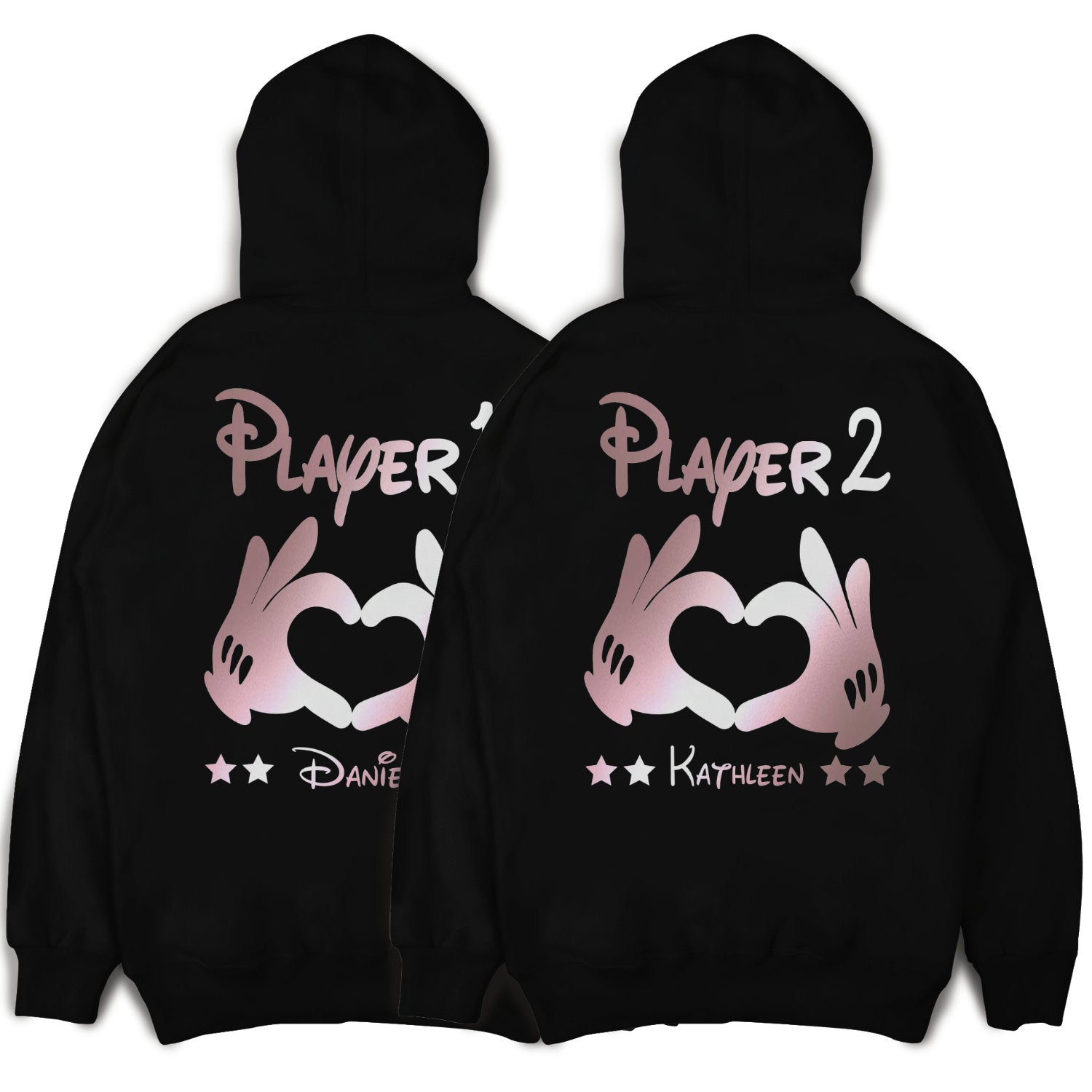 Player 1 Player 2 Hoodies Pärchen Pullover für Paare Paarpullis Pärchen Geschenk Pärchenpullover Weihnachten Paar Pullover Wunschnamen Paare