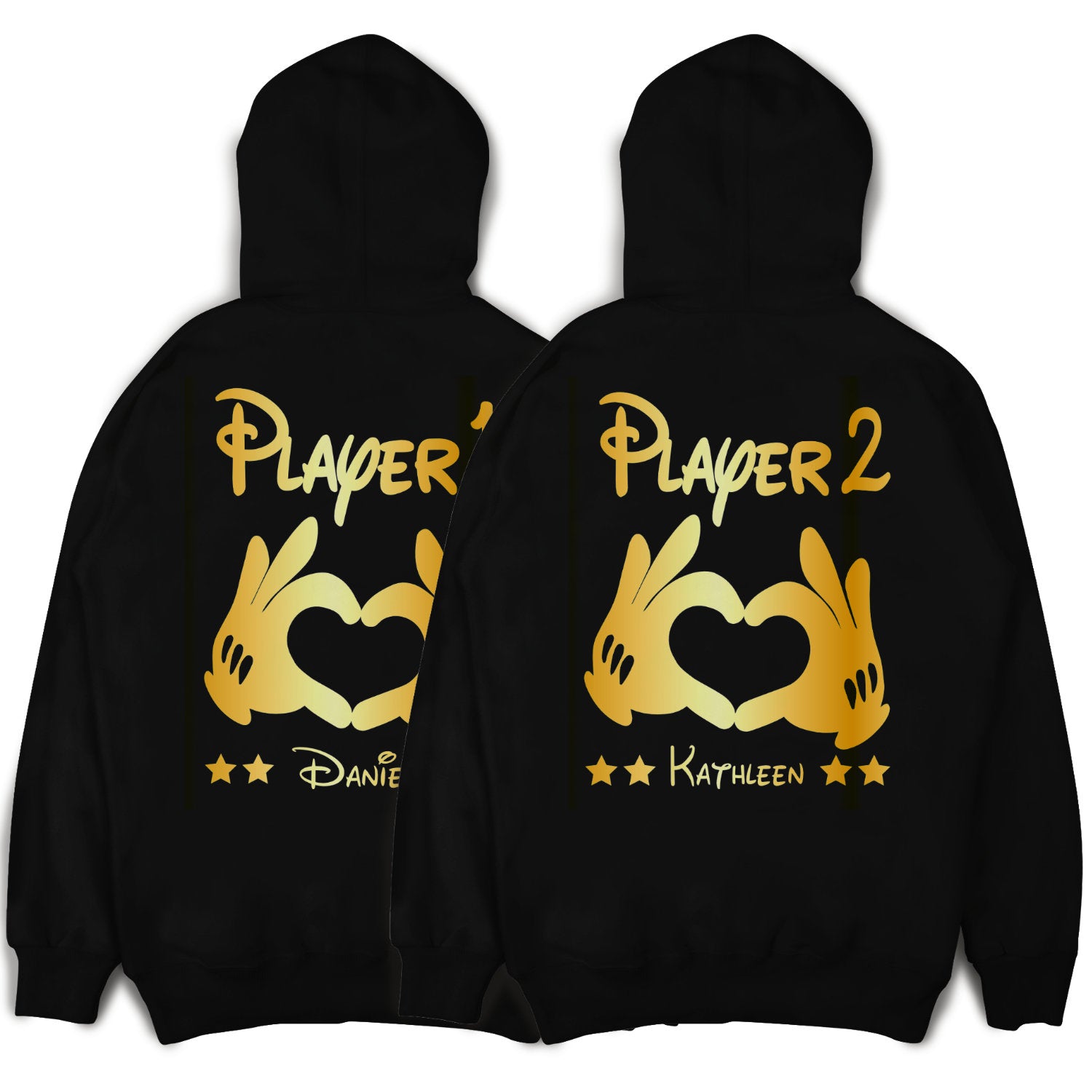 Player 1 Player 2 Hoodies Pärchen Pullover für Paare Paarpullis Pärchen Geschenk Pärchenpullover Weihnachten Paar Pullover Wunschnamen Paare