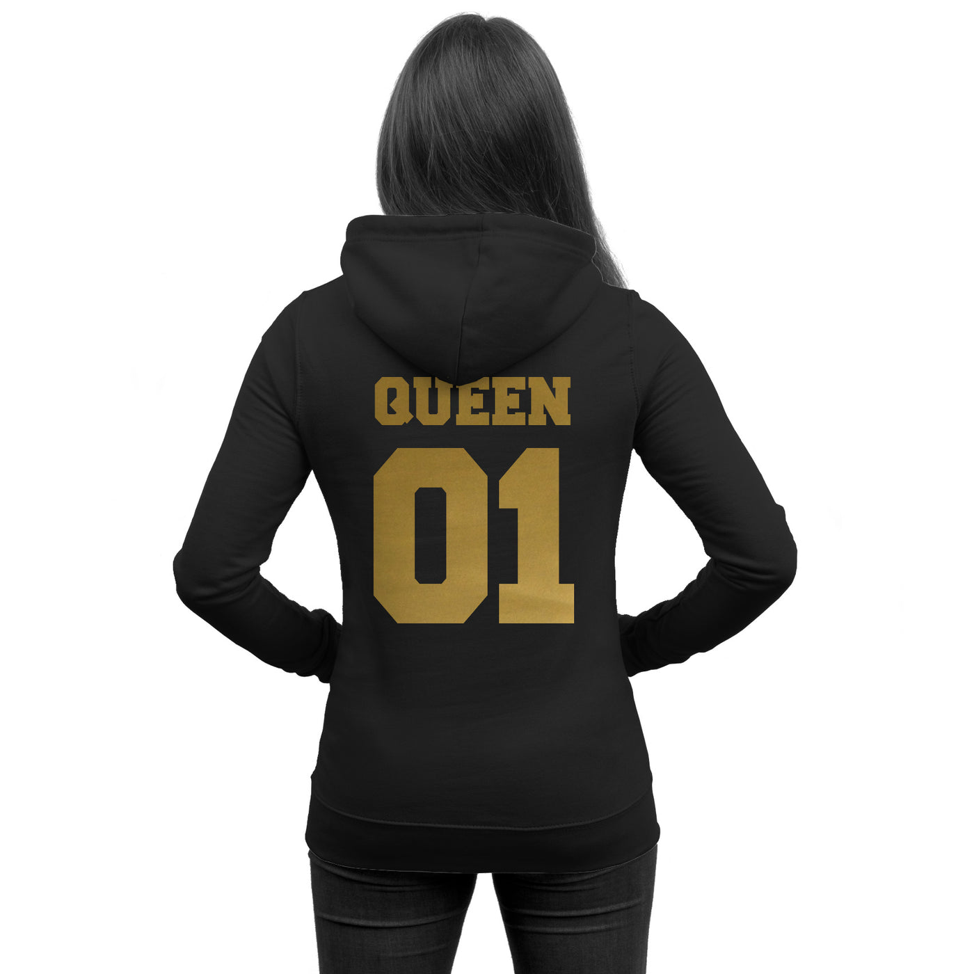 Pärchen Pullover im SET 1x QUEEN 01 für Damen + 1x KING 01 für Herren