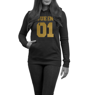 Pärchen Pullover im SET 1x QUEEN 01 für Damen + 1x KING 01 für Herren