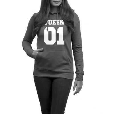 Pärchen Pullover im SET 1x QUEEN 01 für Damen + 1x KING 01 für Herren