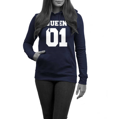 Pärchen Pullover im SET 1x QUEEN 01 für Damen + 1x KING 01 für Herren